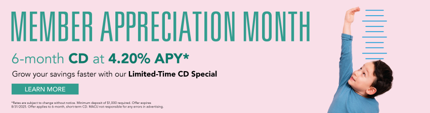 CD Rates for Member Appreciation Month