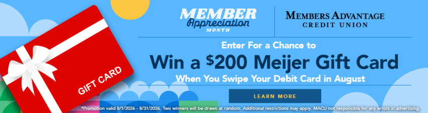 Debit Card Drawing for Member Appreciation Month