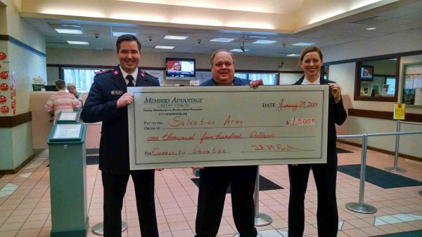 Members Advantage Credit Union donates $1,500 to Michigan City Salvation Army